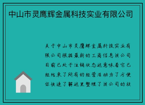 中山市灵鹰辉金属科技实业有限公司
